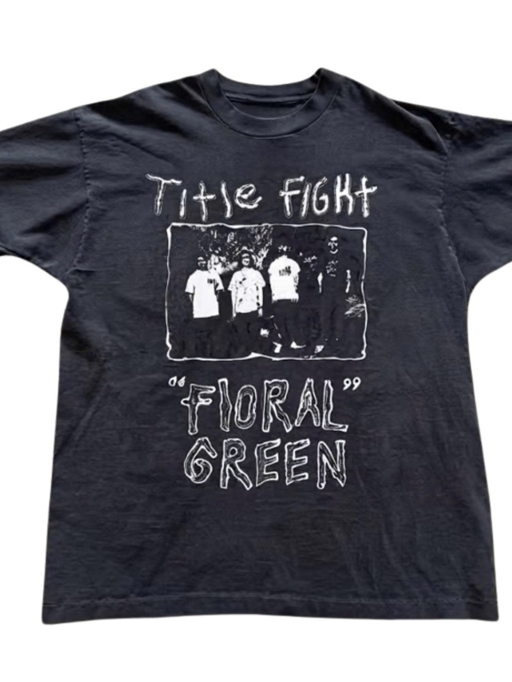 Title Fight Floral Green Band Tee, Alternative Music Graphic Y2K Tee